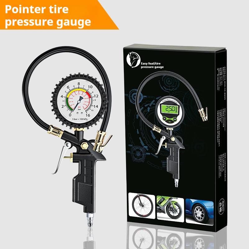 Car Tyre Air Pressure Gauge Tire Inflator Tire Pressure Pneumatic Tool Gauge Compressor Pressure Gauge 0-220psi LCD Display