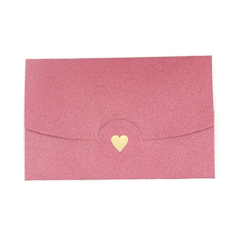 20pcs Mini Envelopes Small Greeting Card Name Card Envelope Hot Stamping Love Pearlescent Paper