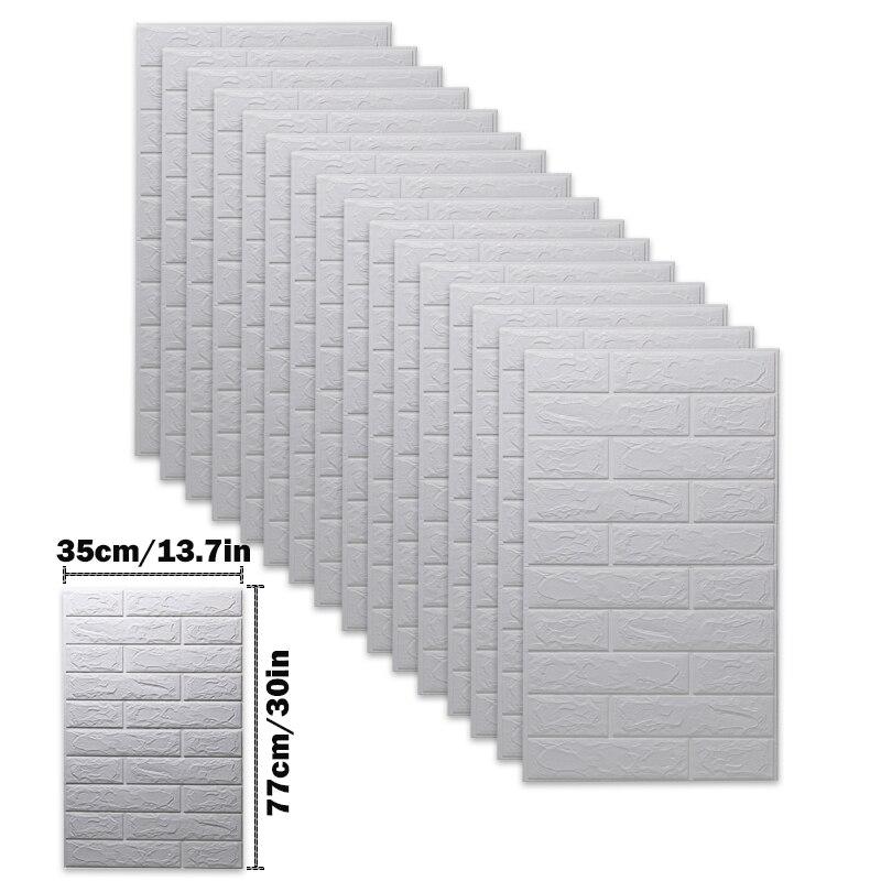 20 pezzi di adesivi murali in schiuma 3D pannelli di mattoni adesivi impermeabili carta da parati soggiorno camera da letto casa casa bagno arredamento