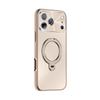 Plating For Magsafe Magnetic Phone Case For iPhone 17 Air 16 15 14 Pro Max Metal Rotating Ring Holder Bracket Matte Cover