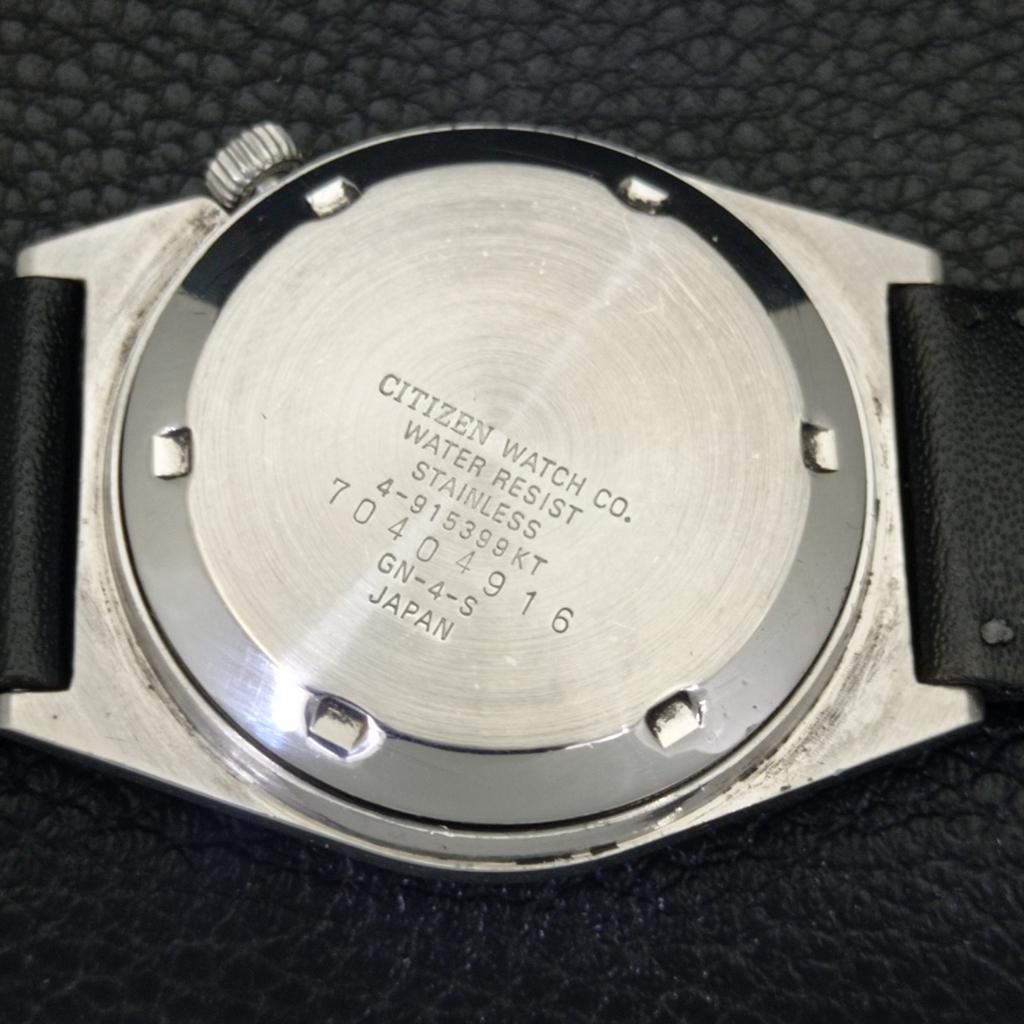 VINTAGE CITIZEN AUTOMATIC 8200 JAPAN MENS BLACK COLOR DIAL WATCH A702148-5 R208-a702148