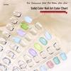 Nail Art Color Chart Display: Solid Flat-Bottom Nail Tips for Gel Polish Practice