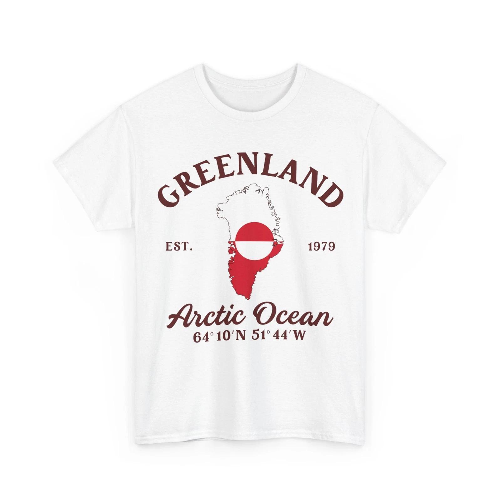 

Greenland Map Flag Travel Souvenir Greenlandic Pride Roots T-Shirt S