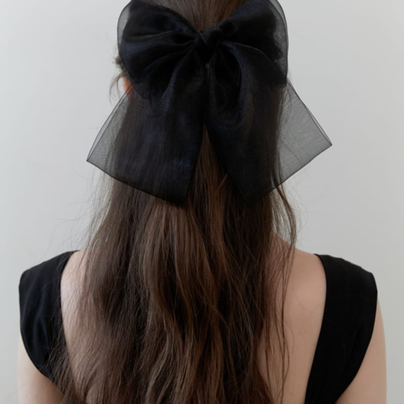 

KINDABABY Beautiful Organdy Ribbon Pin black