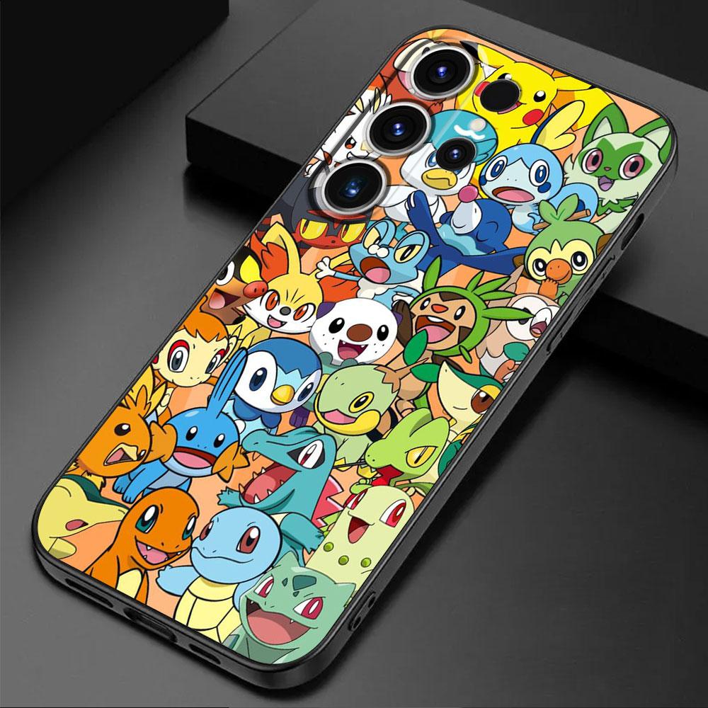 Case For Samsung Galaxy S24 S23 Ultra S22 Plus S20 FE S21 S10 5G Lite S10e S9 S8 Luxury Soft Phone Cover Pikachu Pokemon Cartoon