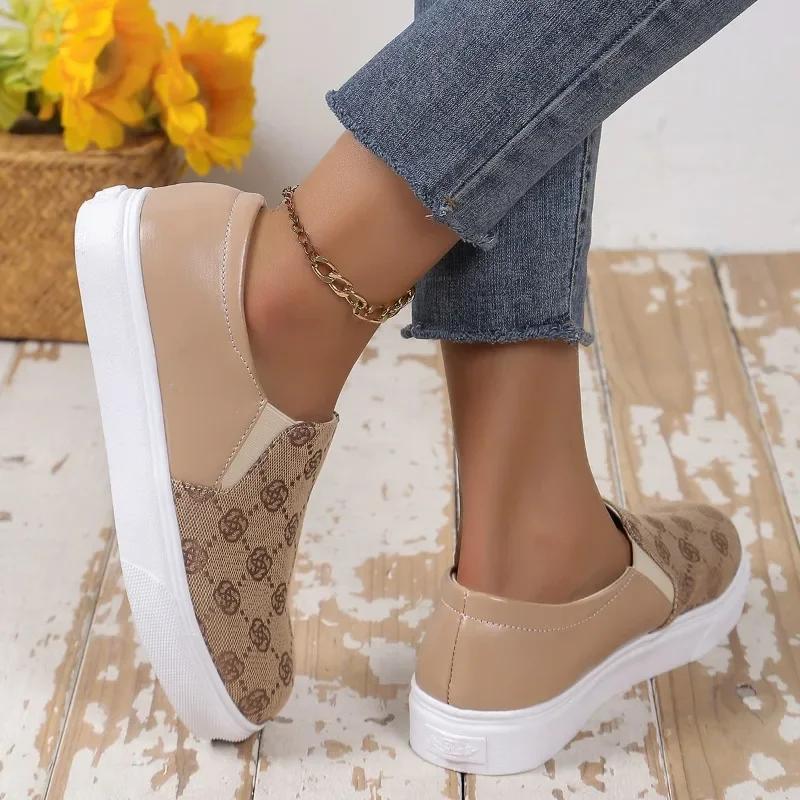 new women's shoes spring and summer thick-soled fashion versatile sequined loafers casual sports shoes vulcanized shoes