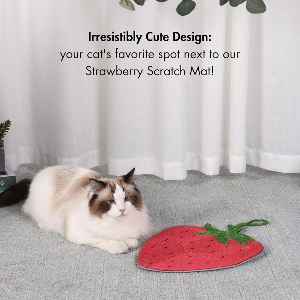 Handcrafted Cat Scratcher Mat (1pc), Natural Sisal Cat Scratch Pad, Durable and Non-Slip, Cute Hanging Mat