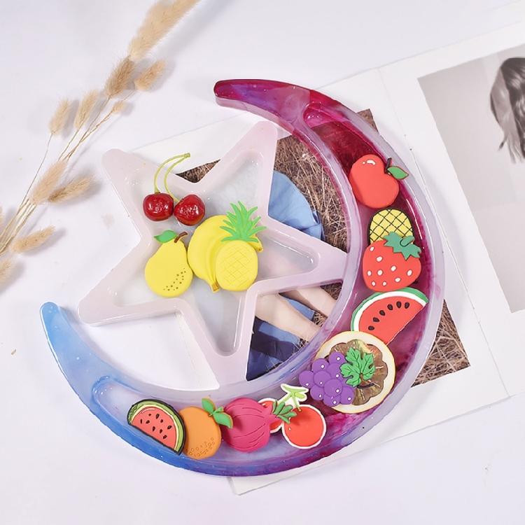 Soap Dish Mold Moon Star Silicone Moulds for Resin Casting Dish Jewellery Tray