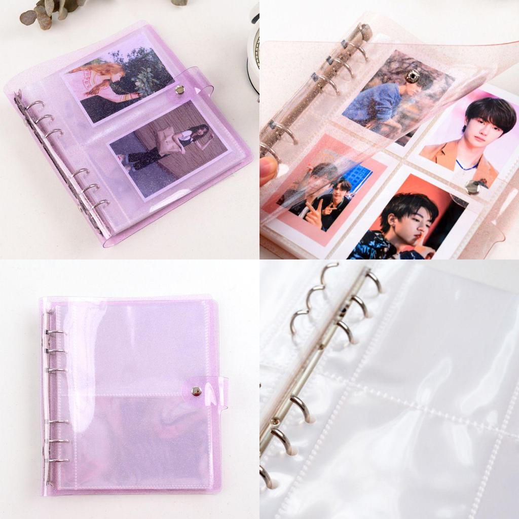 Velkokapacitní 6dírkové fotoalbum s třpytivým PP obalem na svatby a oslavy