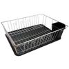 Counter Top Drying Dish Rack 16 Inch Chrome Plated Plastic Utensil Holder Kitchen Storage Non-Marring Feet Durable Design
