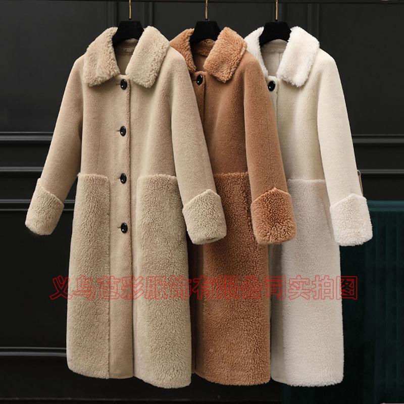 

Внутренние продажи пользуются спросом, новое женское пальто из овечьей шерсти средней и длинной длины из зернистого бархата среднего возраста, корейская версия, женское шерстяное пальто со шнуровкой M-Suitable for 90-55 kg жёлтый