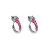 Snake House Girl Earrings: Chic Pink Snake-shaped Earrings for Women, Embodying a Sweet and Cool Hot Girl Style.