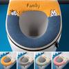 Toilet Mat Ultra Soft Keep Warm Cartoon Embroidery Summer Winter Toilet Seat Pad Closestool Warmer with Handle Bathroom Accessories