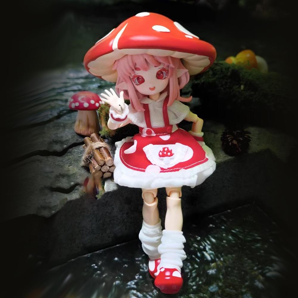 Authentic in Stock Mushroom Fungus 1/12 BJD Blind Box Movable Joint Doll Anime Figure Collectible Toy Ornaments Boy Girl Gifts