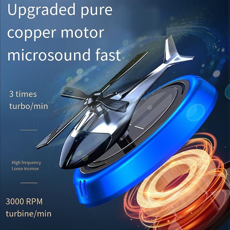 Solar Powered Car Scent Helicopter Car Air Freshener Car Decoration for Office