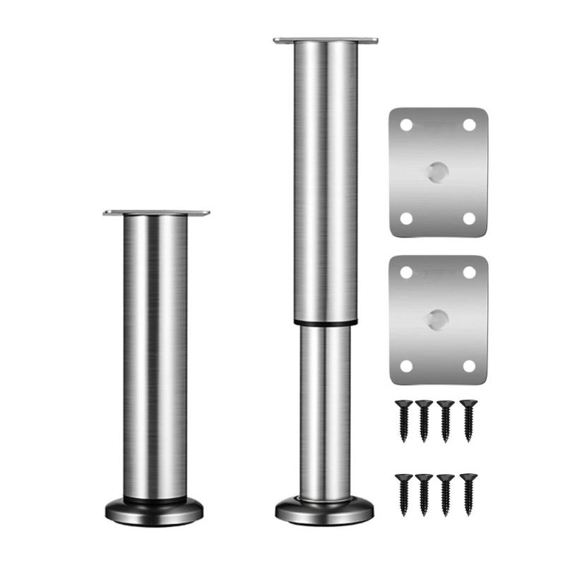  Round Adjustable Furniture Legs 15cm  Steel 250kg Load Capacity Not  Slip Base for Bed Sofa Table