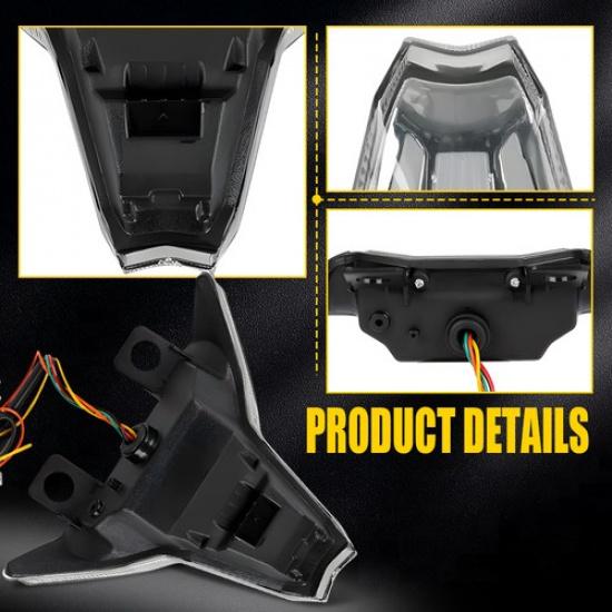 Integrated LED Tail Light Turn Signal For Kawasaki Z1000 Ninja ZX-10R 2016-24 EA