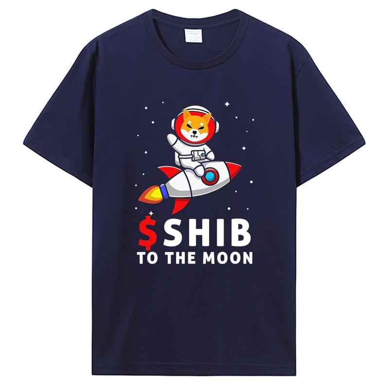 High Quality Unisex Shib Tshirt Shib To The Moon Shiba Inu Coin Shiba Token Shiba Crypto Pure Cotton Shirt Tees Harajuku Clothes