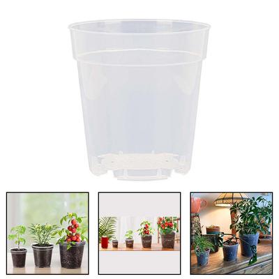 Efficiently Designed 10 Pack of Clear Nursery Pots with Drainage Features