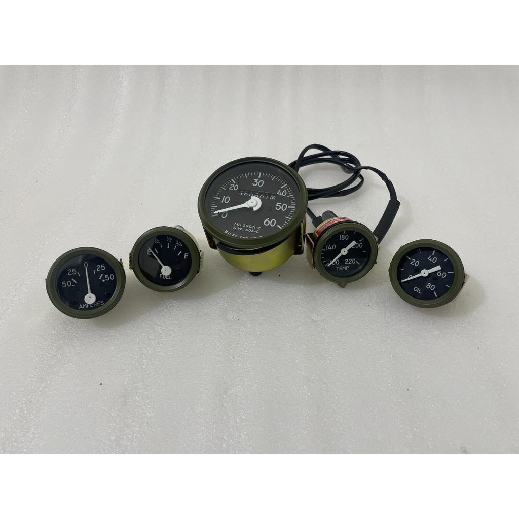 Gauges Kit Speedometer Temp-Oil Fuel Ampere Willys MB Jeeps Ford GPW |Fit For