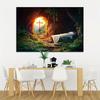 2D Christian Resurrection Backdrop, Empty Tomb with Cross Photography Background