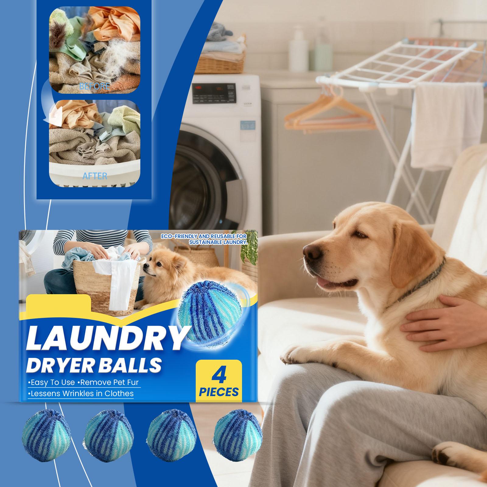 

Laundry Pet Hair Removal Balls For Cleaning Animal Hair And Clothes. Convenient And Portable Cleaning Balls For Home Use. One Size синий