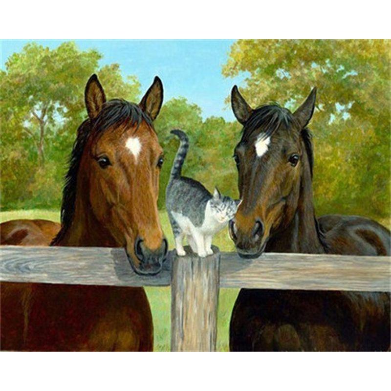 5D Diamond Painting Animals Cross Stitch Full Round Drill Painting Embroidery Craft Home Decor