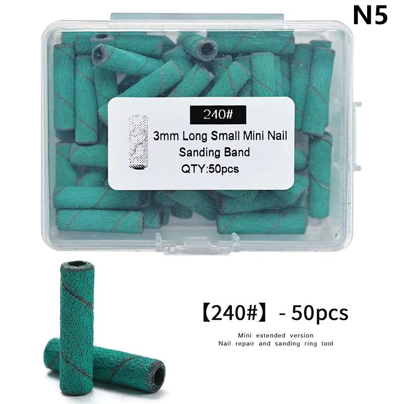 20Mm Long Sanding Bands,Nail Art Grinding Sanding Bands With Bit Nail Art Removal Sand Bands Nail Grinding Tool #120/#180/#240