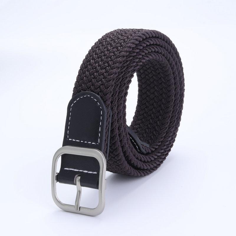 Elastic Stretch Canvas Belt - 100cm No-Hole Woven Belt for Men, Women, and Students