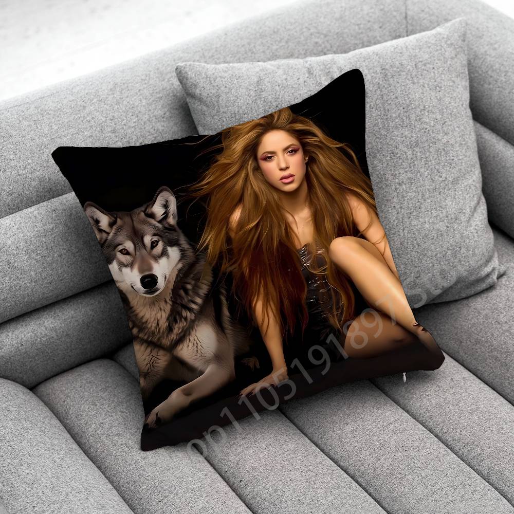 Singer S-Shakira Throw Pillow Case For 45cm 40cm 30cm 50cm 55cm Square Home Pillowcase Case
