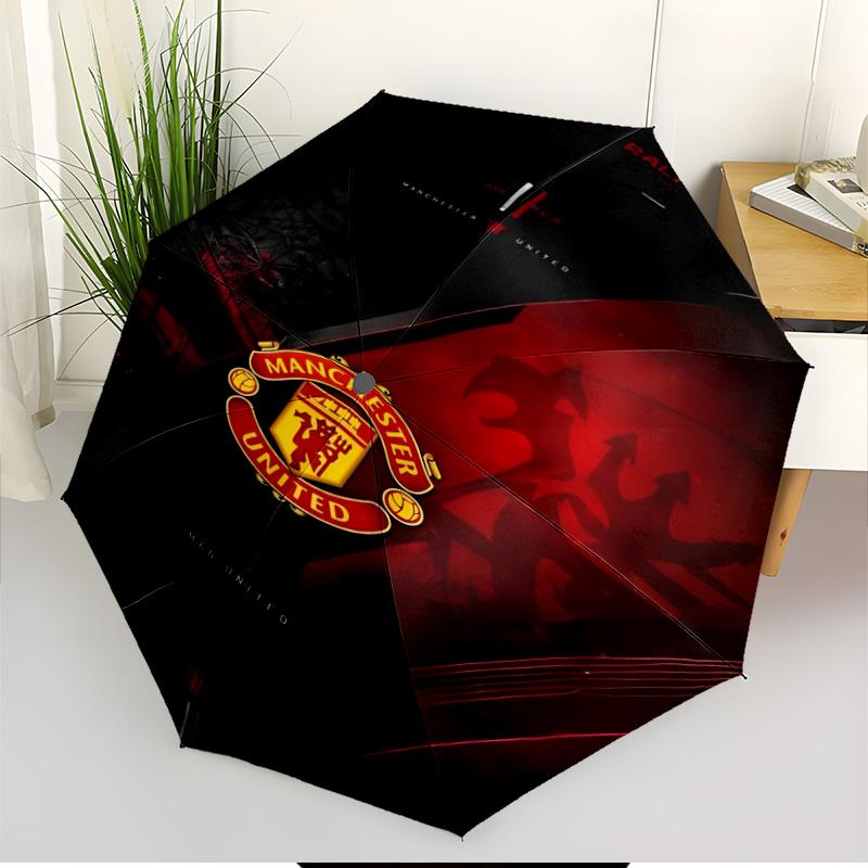 Football team.C Print Automatic Open Close Umbrella, Portable Foldable Umbrella, for Outdoor Commute Camping Trip, Ideal Birthday Gift