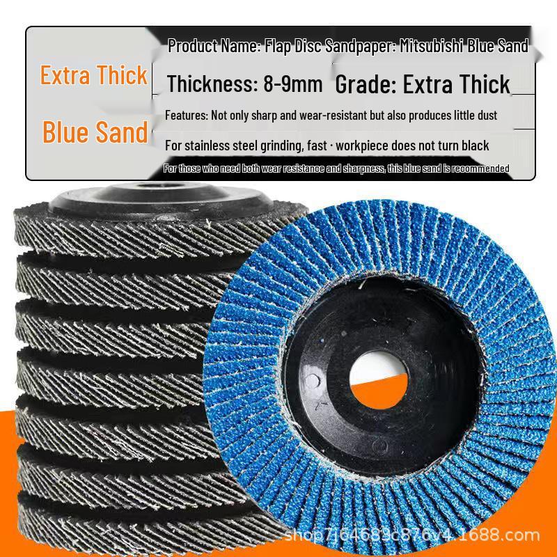 Thickened Louver Flap Grinding Disc: Rust Removal & Polishing for Stainless Steel with Angle Grinder.