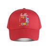 Hello School Crayon Heart Baseball Cap Fashion Unisex Sunhat Womens Outdoor Sports