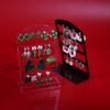 Portable Earrings Ear Studs Holder Jewelry Display Holders Plastic Earring Showcase Storage Rack Organizer Stand Box