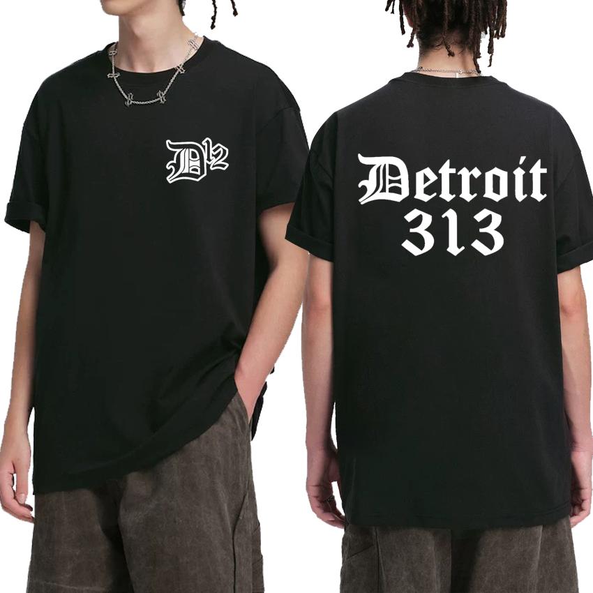 Rock Music D12 Hip Hop Double Sided Printed T Shirts Unisex Oversized 100% Cotton Short Sleeve T-shirt Men Women Vintage Tops