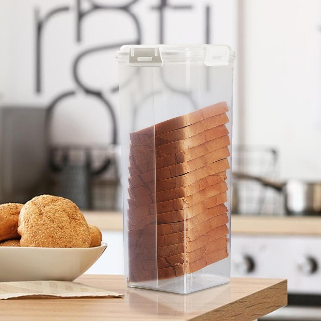 Bread Keeper Clear Airtight Bread Box with Lid Sandwich Bread Keeper for Homemade Bread Tall Bread Saver for Kitchen Counter