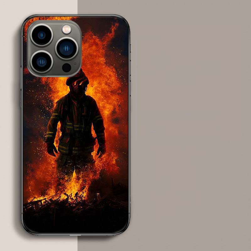 Firefighter Heroes Fireman Phone Case For Apple Iphone 16E 16 17 Pro Max Air 15 Pro 14 Plus 12 13 Mini Cover Cute Fundas