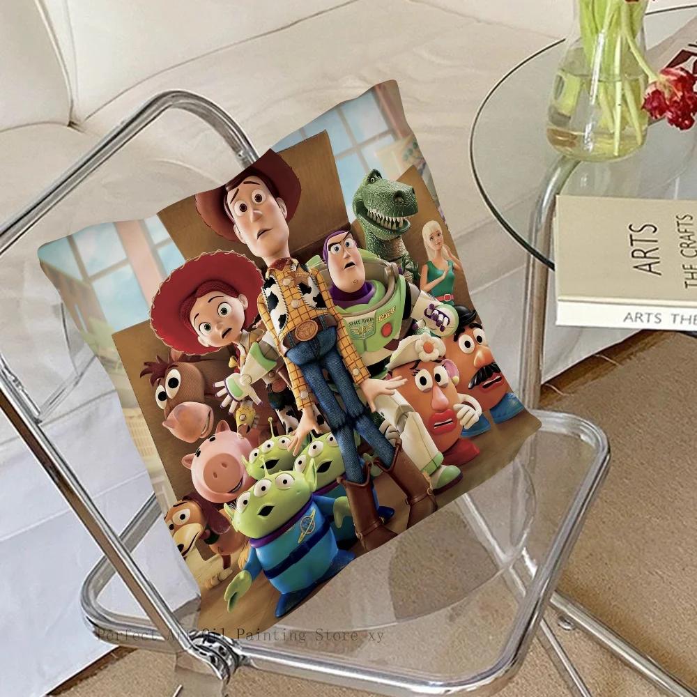 Animated Movie T-Toy S-Story Pillow Case Square Pillow Bedroom Sofa Leisure ComfortCushion Car Living Room Home Decoration 40X40