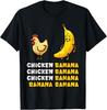 T-Shirt Danza Pollo Banana Meme Frutta Divertente Ragazze Bambini Donne Uomini