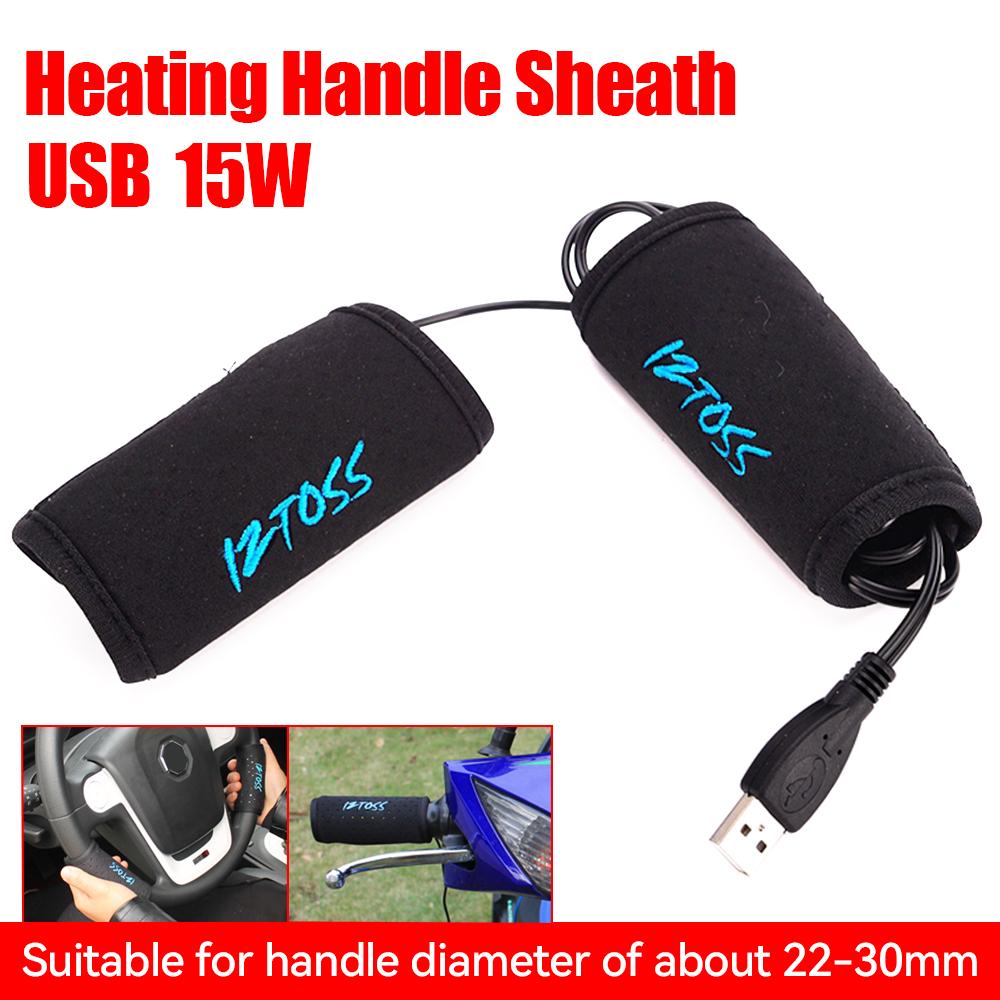 

1 пара мотоциклетных нагреваемых ручек USB Электрический велосипед Мотоцикл Ручка Руль Подогреватель 7.5 Вт Противоскользящие Велосипедные Съемные Ручки