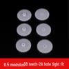 In-stock 0.5 Module POM Plastic Gear, 38 Teeth, Single Layer for 2A Motor Rack, DIY Toy