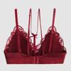 Sexy lace pure desire triangle cup underwear women's hollow bow removable bra beautiful and comfortable
