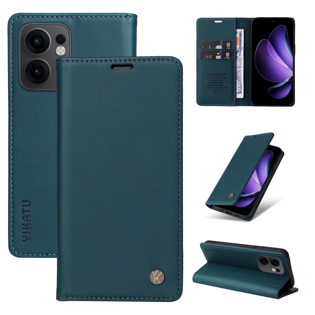 For Oppo Reno13 F 5G (Reno 13 FS 5G)/4G Phone Cases YIKATU Magnetic Closure PU Leather Mobile Cover