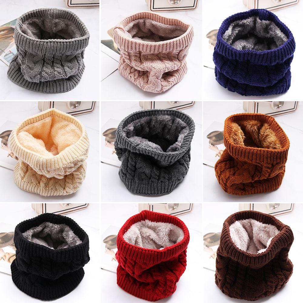 Cable Winter Warm Collar  Cowl Loop Snood Shawl Neck Warmer Circle Thicken Scarf Brushed Knit