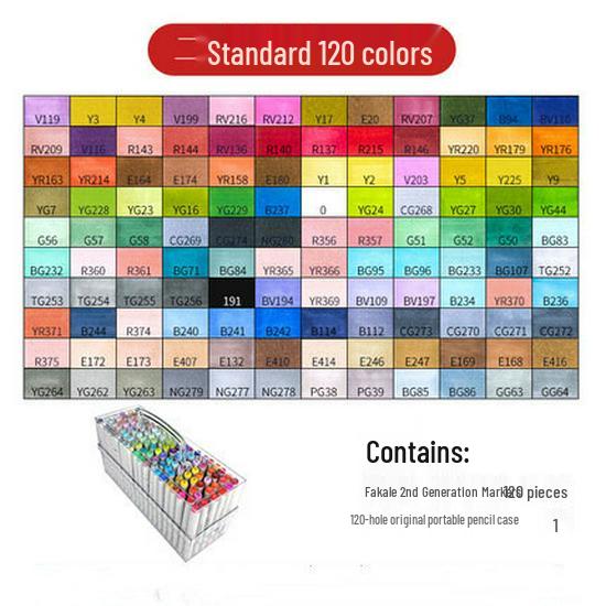 Fakale 2nd Gen Finecolour Anime Markers Set, 160 Oil-Based Professional Student Colors