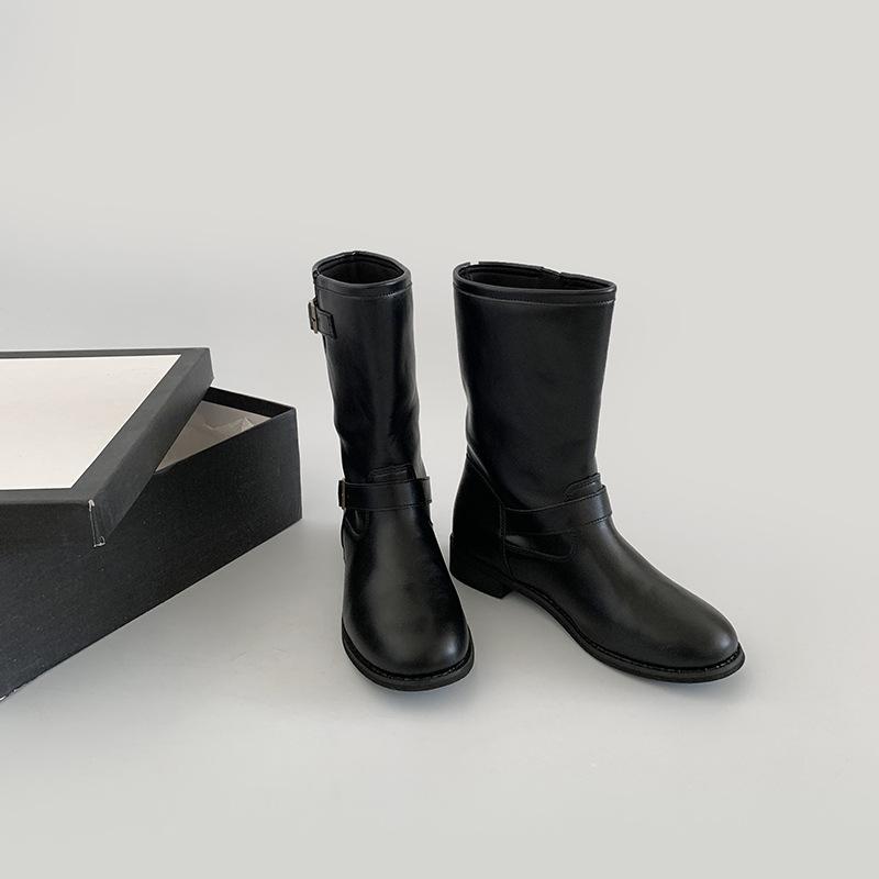 Fashion retro American versatile thick heel thick-soled Martin boots women's 2025 new summer heightening explosion thin short boots