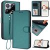 For Xiaomi 15T Leather Case Wallet Stand Phone Cover with Wrist Strap