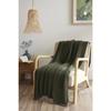 Plaid 125 x 150 cm Polyester tricot uni "Olympia" Le fil d'Ariane - Kaki