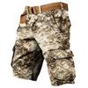 Shorts de travail pour hommes imprimés pour le Jour de l'Indépendance avec poches multiples