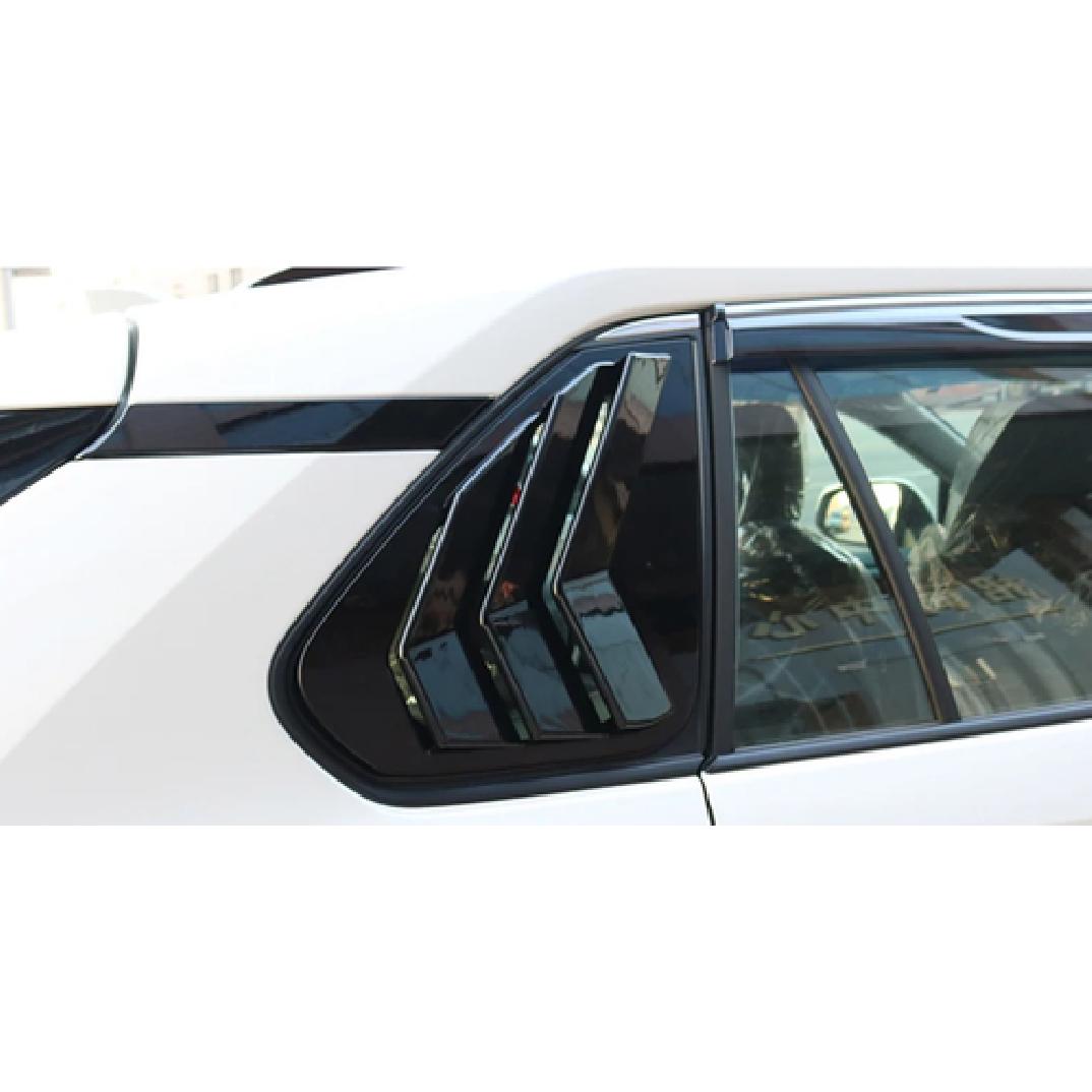 ABS Glossy Black Rear Window Side Louver Cover Trim For - Toyota RAV4
